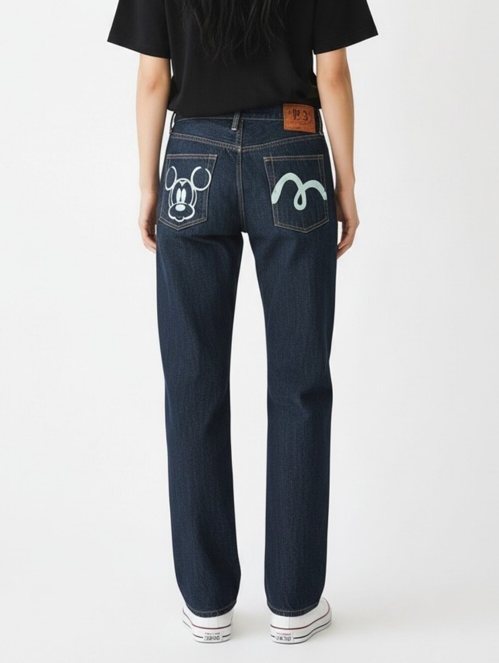 Disney Mickey Mouse x Evisu Collab Straight Leg Jeans